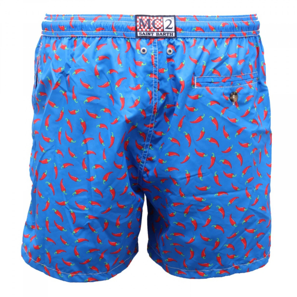 6640AH costume boxer uomo MC2 SAINT BARTH bluette beachwear man