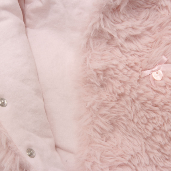 6645AC tuta ecopelliccia GIRL NANAN tutona pink eco fur suit
