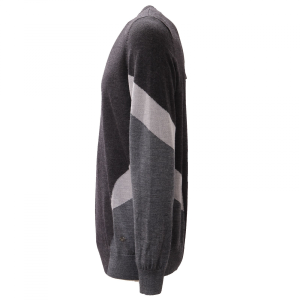 6645AE maglione uomo EMPORIO ARMANI grey wool sweater man