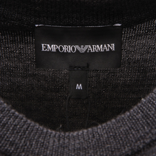 6645AE maglione uomo EMPORIO ARMANI grey wool sweater man