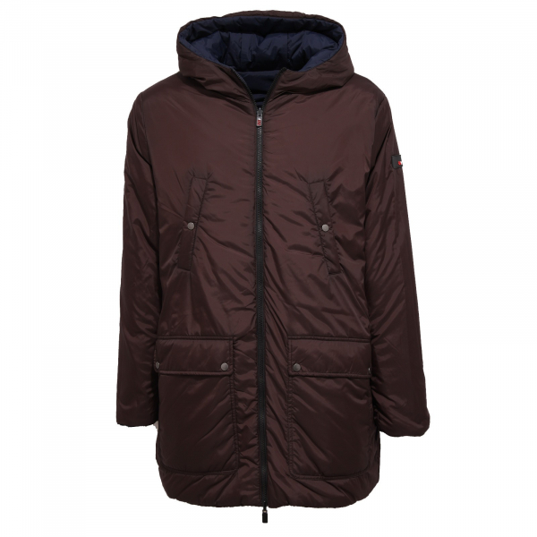 6646J giubbotto uomo OOF OOFWEAR REVERSIBLE blue/brown jacket man