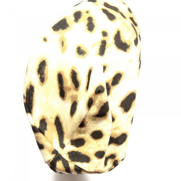 66531 cuffia MULTI MINIMARKET COTONE GARZATO  ANIMALIER cappello  donna
