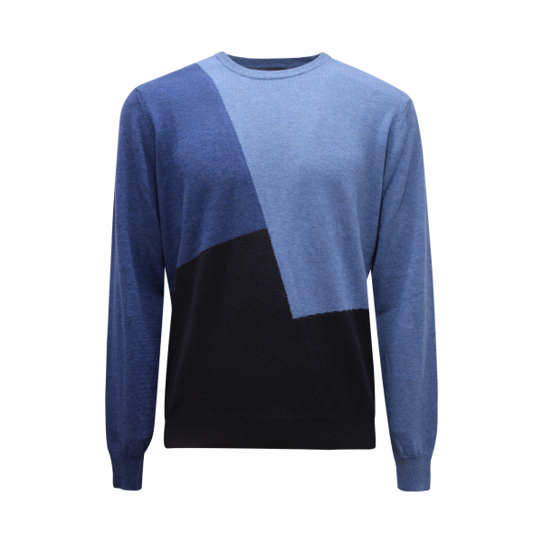 6657AQ maglione uomo FERRANTE man wool sweater blue