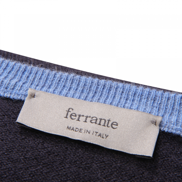 6657AQ maglione uomo FERRANTE man wool sweater blue