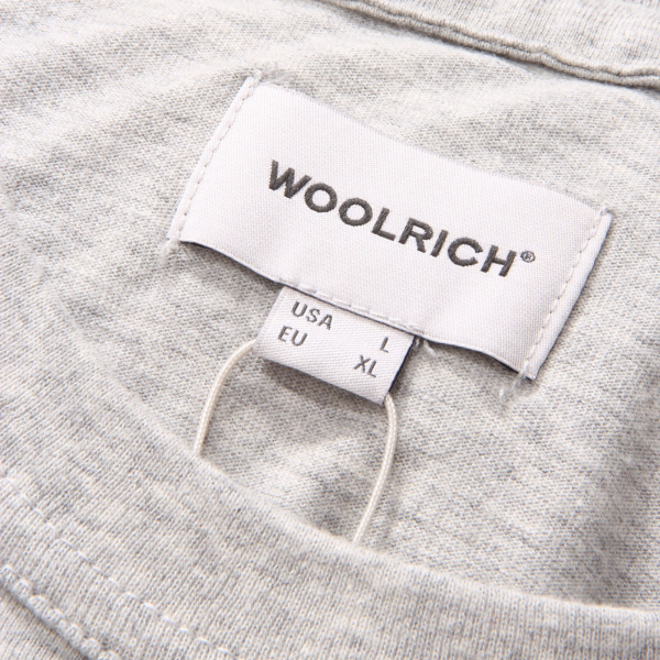 6668AF maglia uomo WOOLRICH grey melange cotton t-shirt men