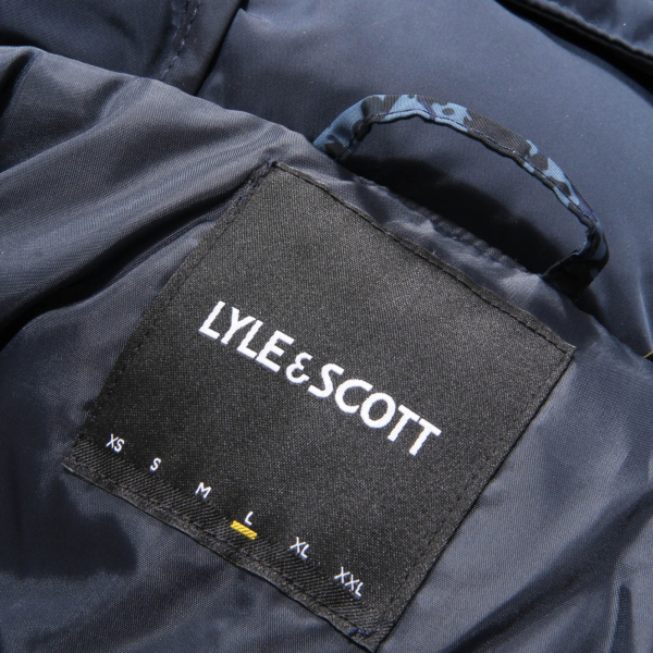 6673AI giubbotto uomo LYLE&SCOTT EARTH PRINT man padded jacket blue