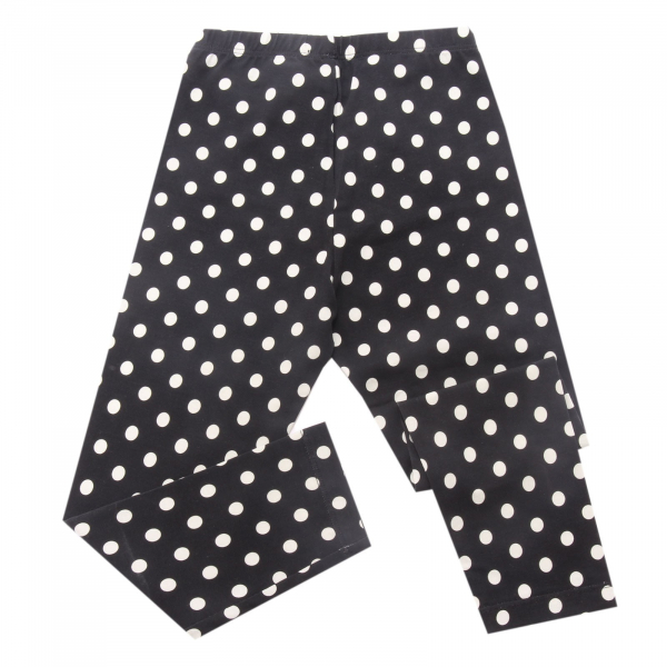 6674AC leggings bimba girl MONNALISA black/white cotton pant kid