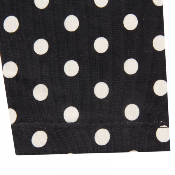 6674AC leggings bimba girl MONNALISA black/white cotton pant kid