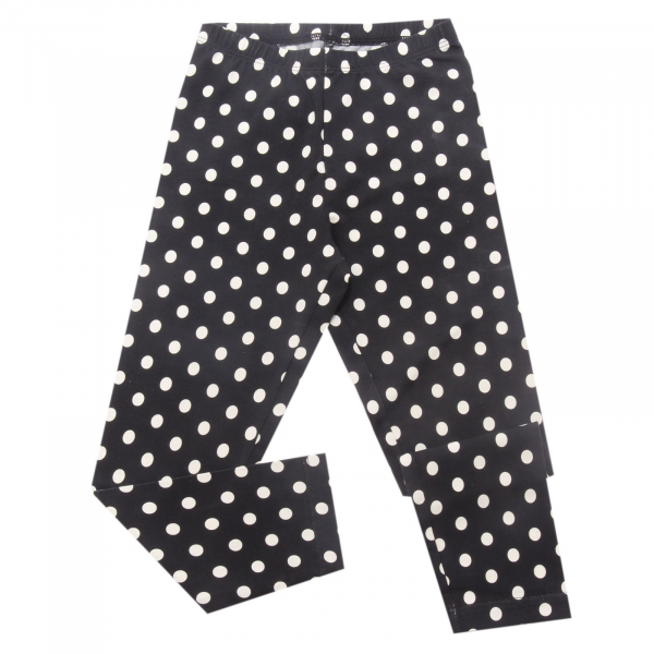 6674AC leggings bimba girl MONNALISA black/white cotton pant kid