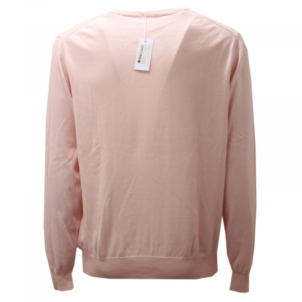 6675AE maglione uomo SUN68 light pink cotton v-neck sweater man