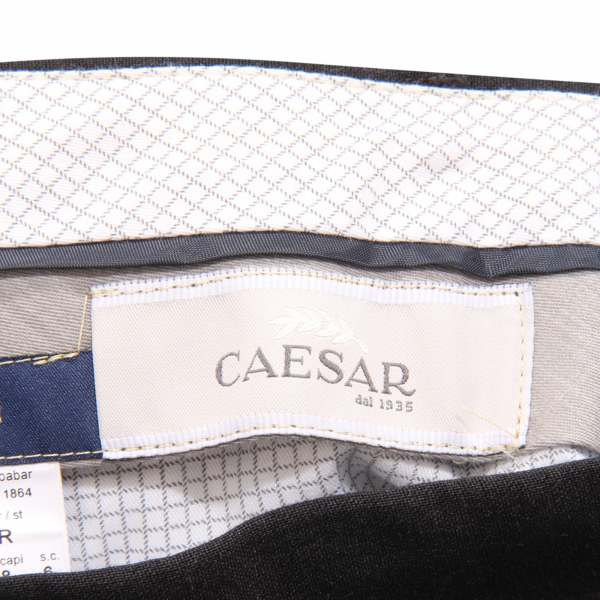 6676AV PANTALONE UOMO CAESAR MAN WOOL BLEND TROUSERS GREY