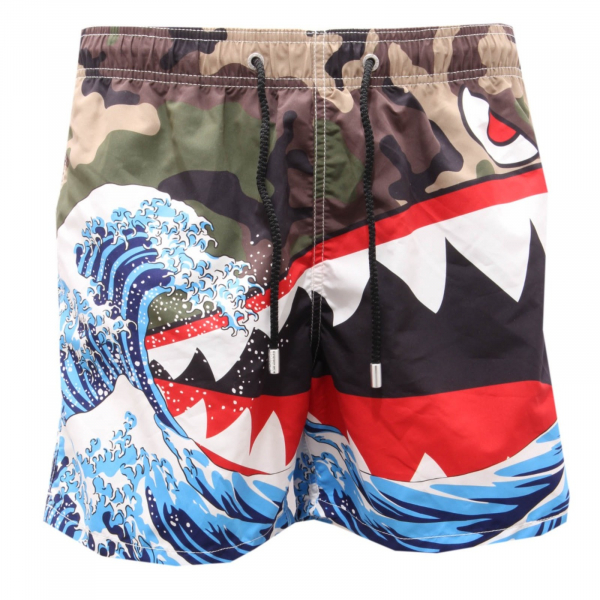 6684AH costume boxer uomo MC2 SAINT BARTH camouflage beachwear man