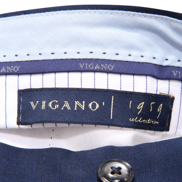 6689AV PANTALONE UOMO VIGANO' 1959 MAN WOOL TROUSERS BLUE