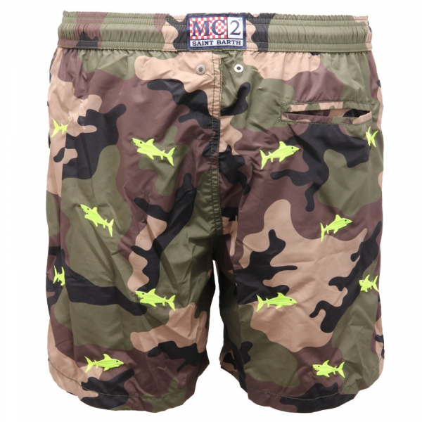 6691AH costume uomo MC2 SAINT BARTH camouflage beachwear man