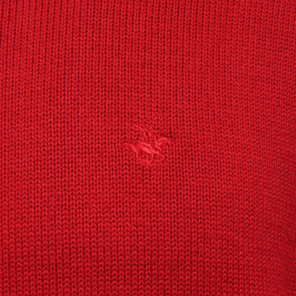 6693K maglione uomo BEVERLY HILLS POLO CLUB red vintage cotton sweater man