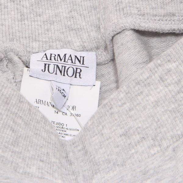 6698U pantalone tuta bimbo ARMANI JUNIOR grey tracksuit pant kid