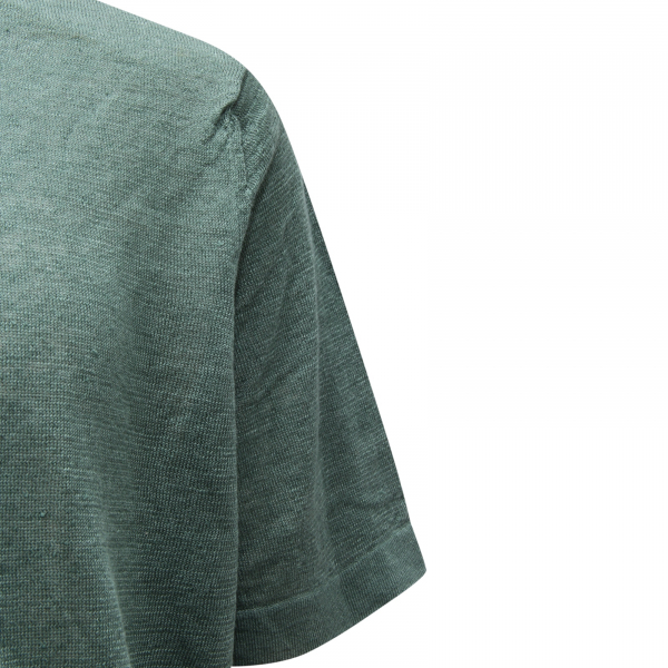 6723AU MAGLIA UOMO H953 MAN LINEN T-SHIRT GREEN