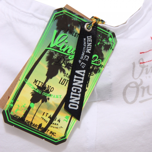 6752R maglia bimbo VINGINO HUMAS bianco manica corta t-shirt kid