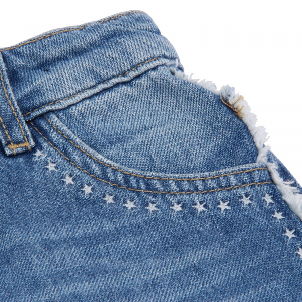 6760AB bermuda bimba GIRL TWIN-SET denim frajed shorts kids