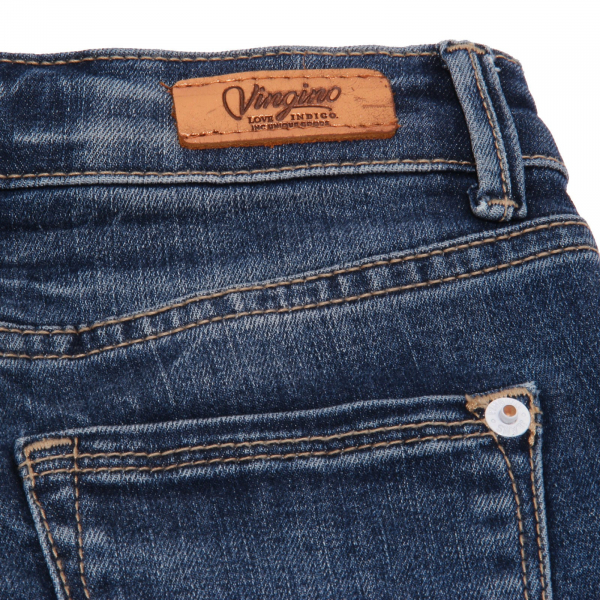 6789AB bermuda bimba GIRL VINGINO blue denim vintage effect shorts kids