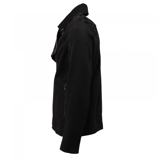 6799J chiodo uomo BERNA giubbotto black eco suede jacket man