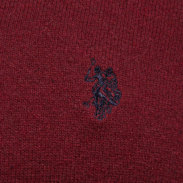 6810K maglione uomo U.S. POLO ASSN. bordeaux wool/cashmere sweater man