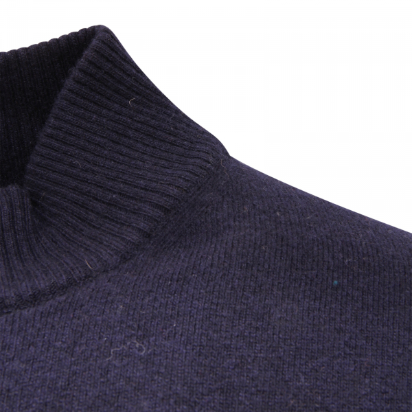6840AQ maglione uomo DANIELE FIESOLI man wool full-zip sweater blue