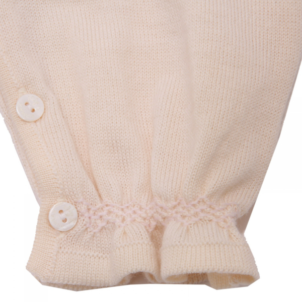 6855AD tutina bimba girl BABY T. off white wool romper kids