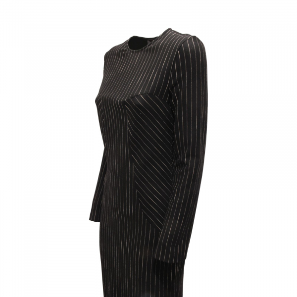 6859AZ ABITO DONNA PINKO ASTROROBOT WOMAN PINSTRIPE DRESS