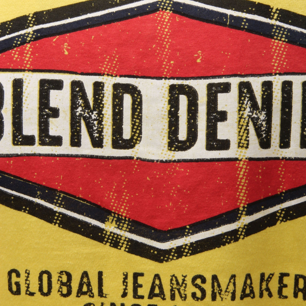 6861AE maglia uomo BLEND yellow cotton printed t-shirt man