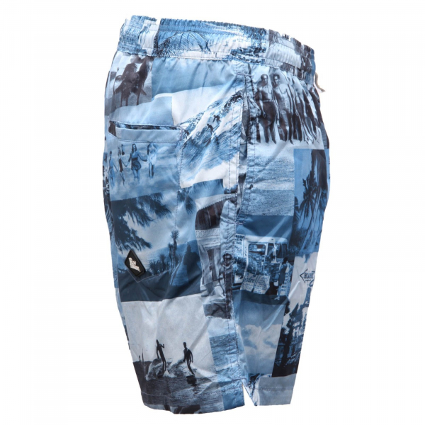 6879AH costume boxer uomo ROY ROGER'S blue beachwear man