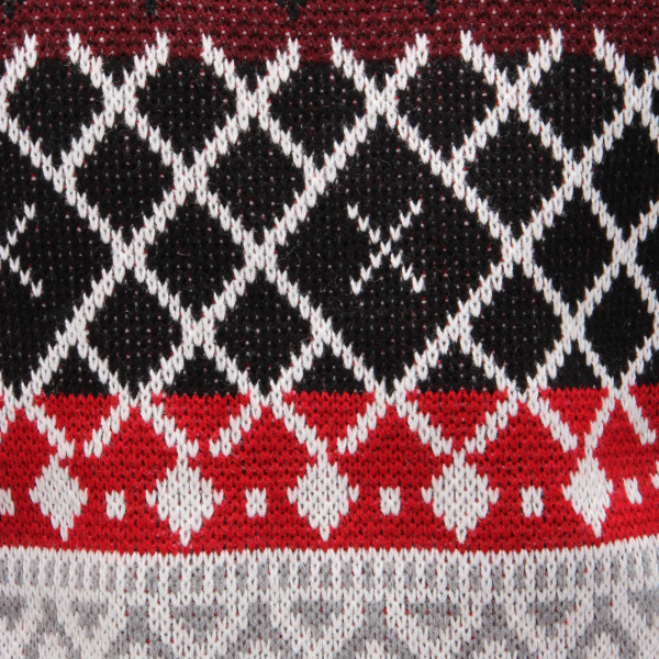 6881AG maglione uomo NO BRAND off white/black/red sweater man