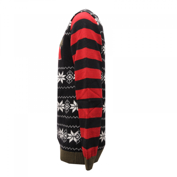 6888AG maglione uomo NO BRAND off white/black/red sweater man