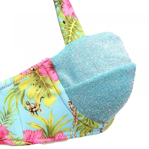 6930AI bikini donna MATINEE BY CHIARA BIASI woman beachwear turquoise/fucsia