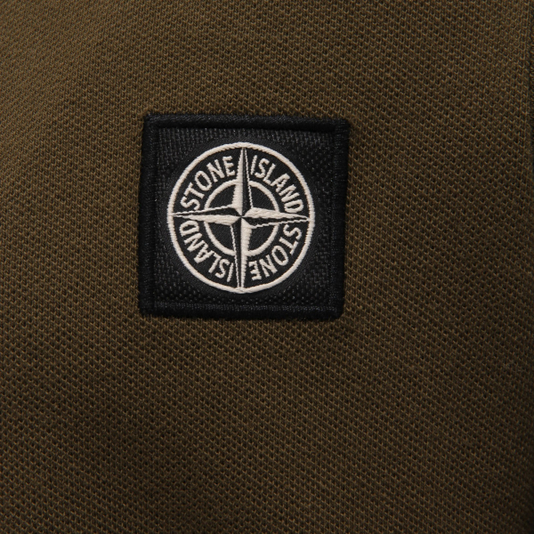 6950AB polo bimbo BOY STONE ISLAND JUNIOR GREEN garment dyed polo t-shirt kids