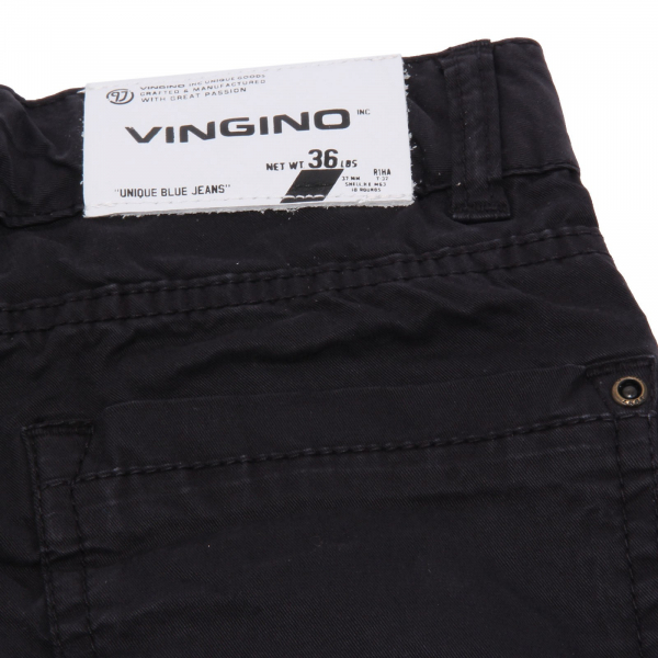 6964AB bermuda bimbo BOY VINGINO black garment dyed cotton shorts kids