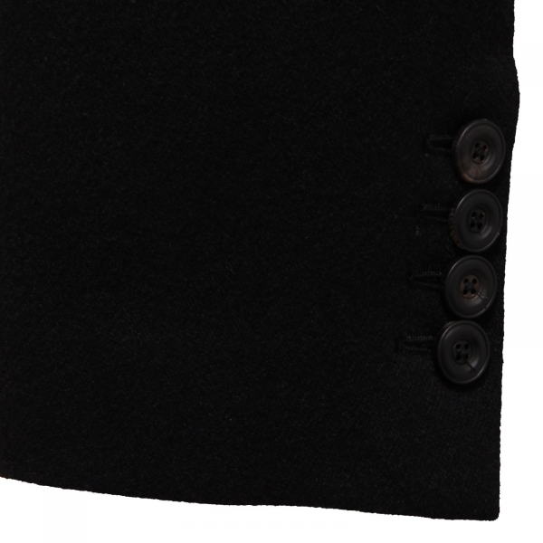 6965J giacca uomo MESSAGERIE black viscose/wool detachable hood jacket man