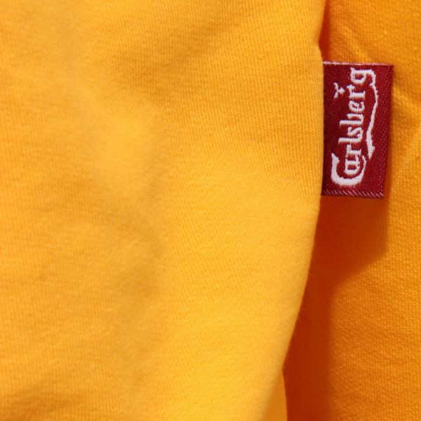 7004J felpa uomo CARLSBERG SLIM FIT yellow cotton sweatshirt man