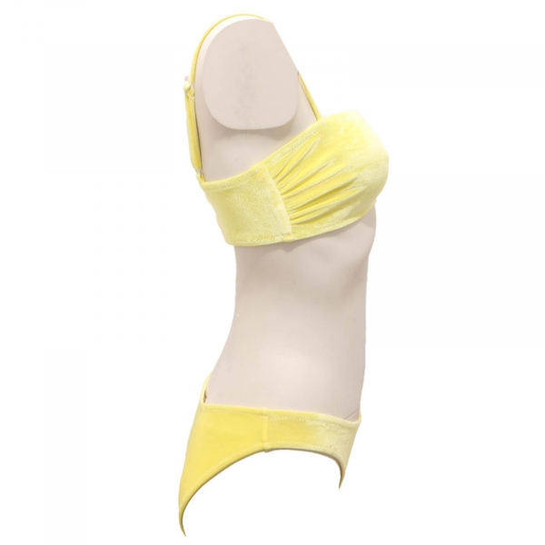 7013AI bikini fascia donna KONTATTO woman chenille beachwear yellow