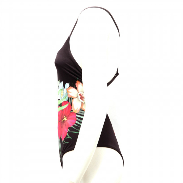 7027AH costume donna SUNDEK black printed swimsuit woman