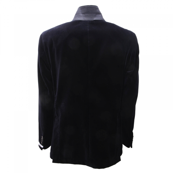  7027AO giacca uomo 0909 FATTO IN ITALIA man velvet jacket blue
