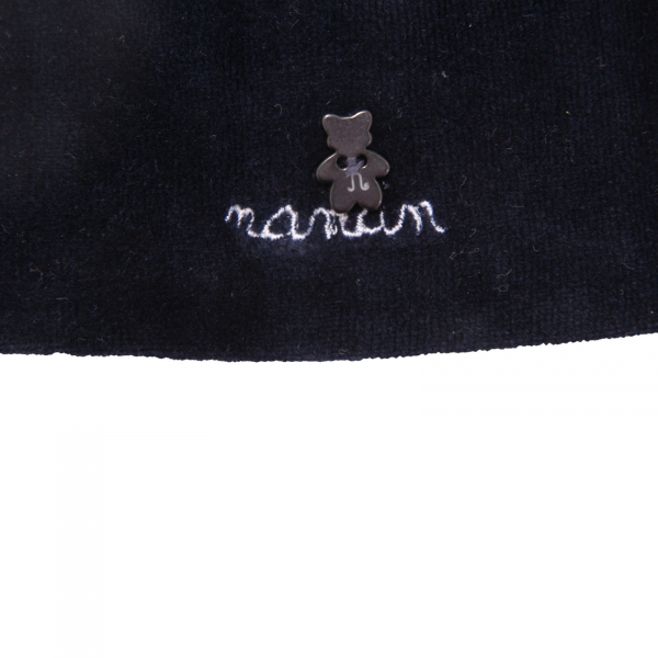 7027AR NASCITA cuffia velluto bimbo NANAN boy kids velvet hat blue