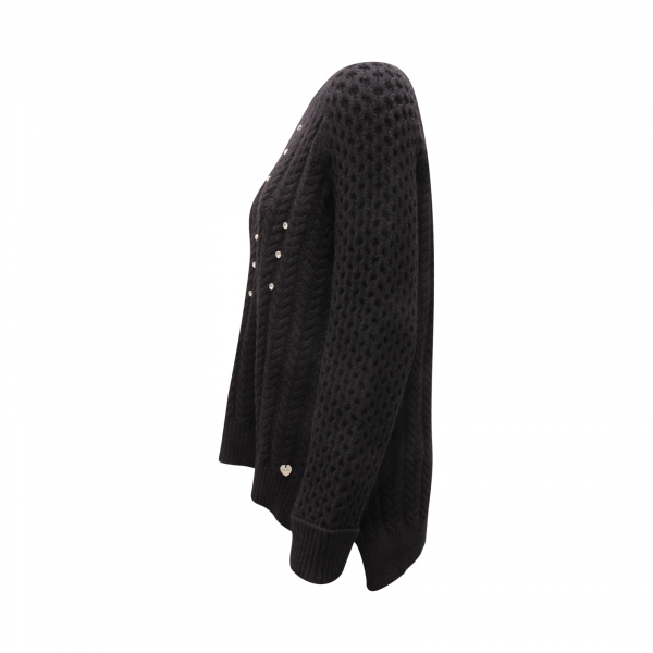 7053AT maglione donna LOLITA woman strass sweater black
