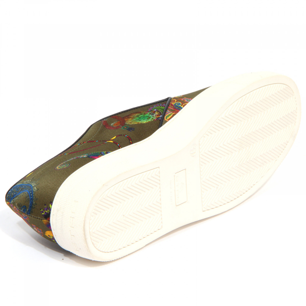 7098AG slip-on donna ETRO scarpa green fabric shoe woman