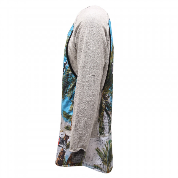 7111P felpa grigia garzata BP felpe uomo sweatshirt men