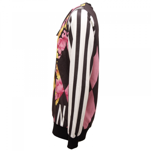 7131P felpa nera-rosa garzata MINIMAL felpe uomo sweatshirt men