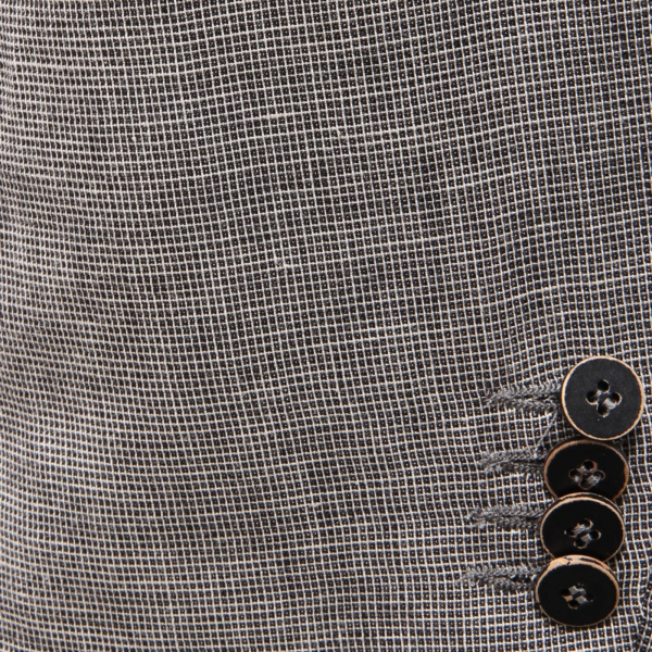 7145AH giacca uomo OFFICINA 36 black/ white linen/cotton jacket man