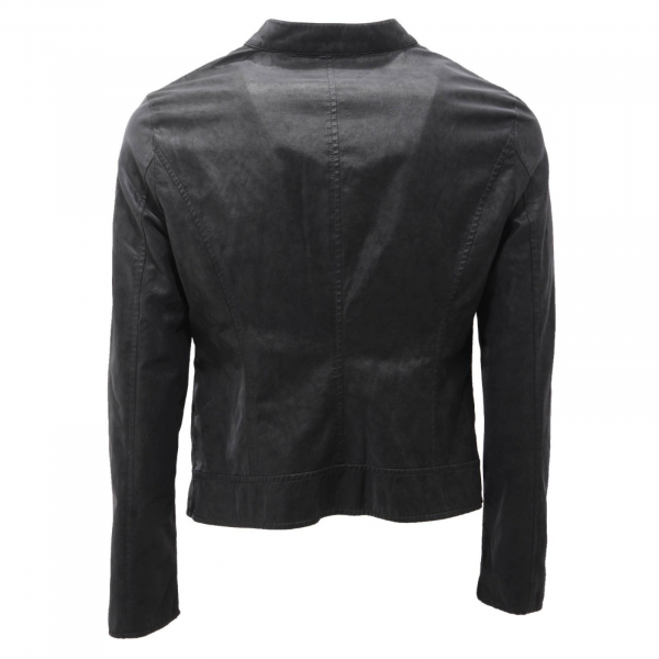 7155AH giubbotto donna FREEDOMDAY black eco-leather jacket woman