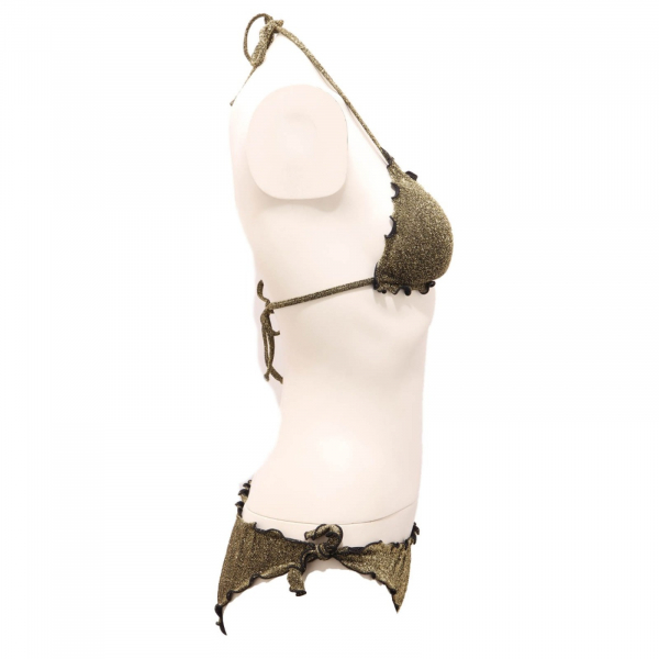 7186AI bikini donna SUSY MIX PAPAYA woman beachwear glitter gold