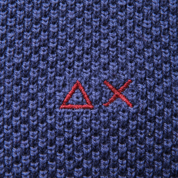 7193AQ maglione uomo SUN 68 man wool/cotton sweater blue